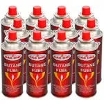 New 8 oz. Butane Fuel Canister Cartridge with Safety Release Device (8-Pack)