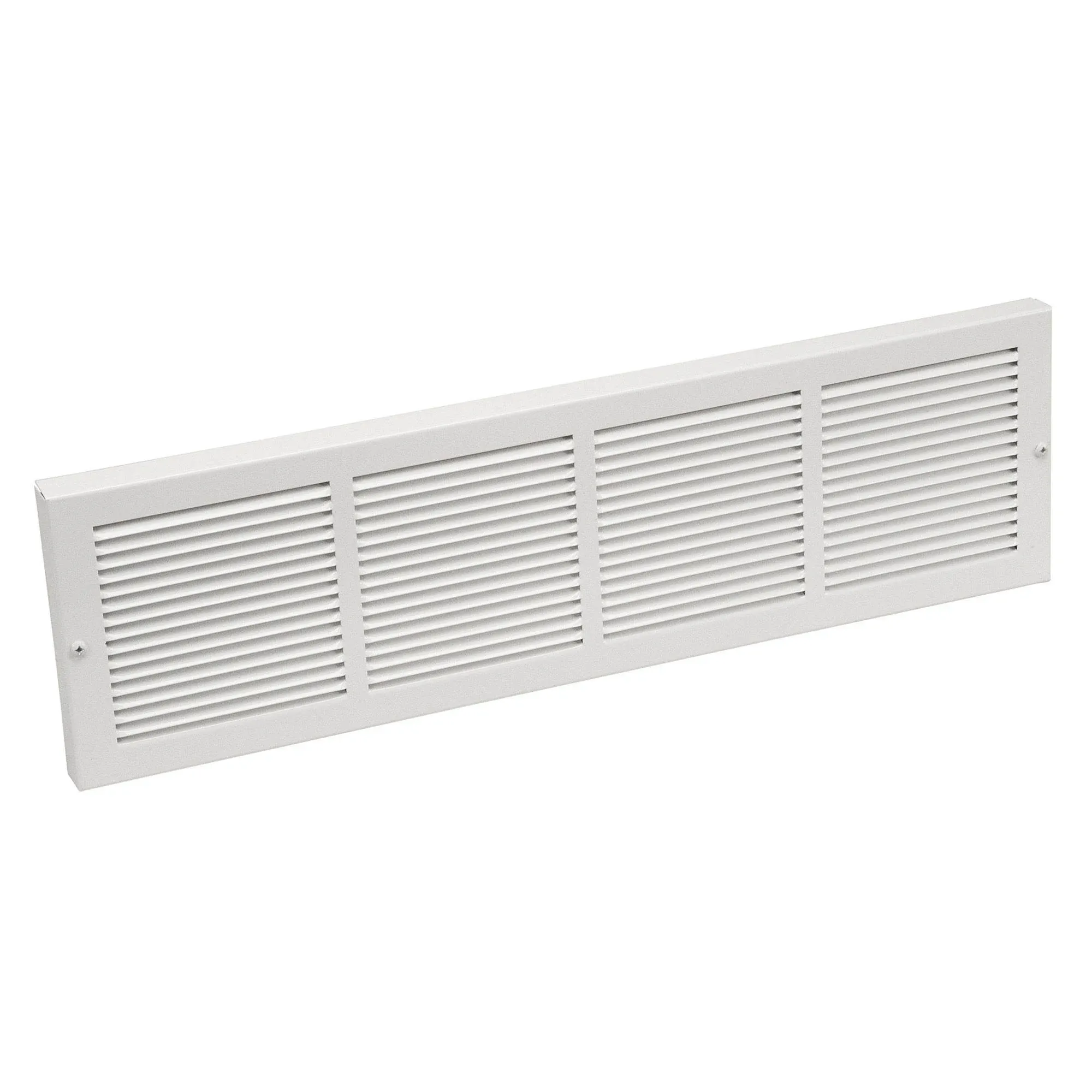 IMPERIAL RG0077 Baseboard Return Air Grille, 24 in L, 6 in W, Rectangle, Steel, White