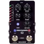 MOOER Drum Machine Guitar Pedal with 121 Drum Grooves 11 Music Styles 7 Rhythm Slots Fill Function Tap Tempo Knob for Electric Guitar Bass (X2)