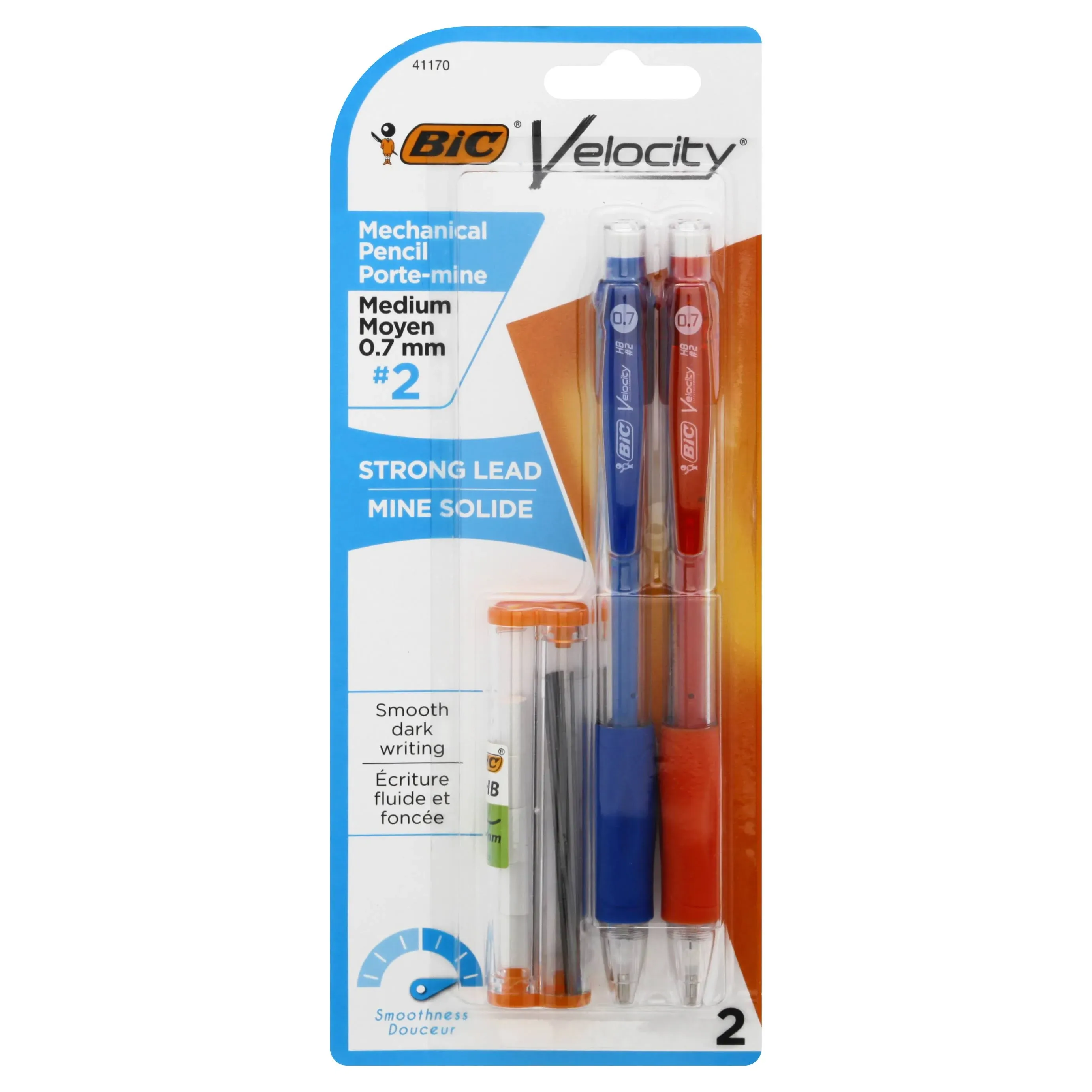 Bic Velocity Mechanical Pencil, Strong Lead, Medium (0.7 mm) - 2 pencils