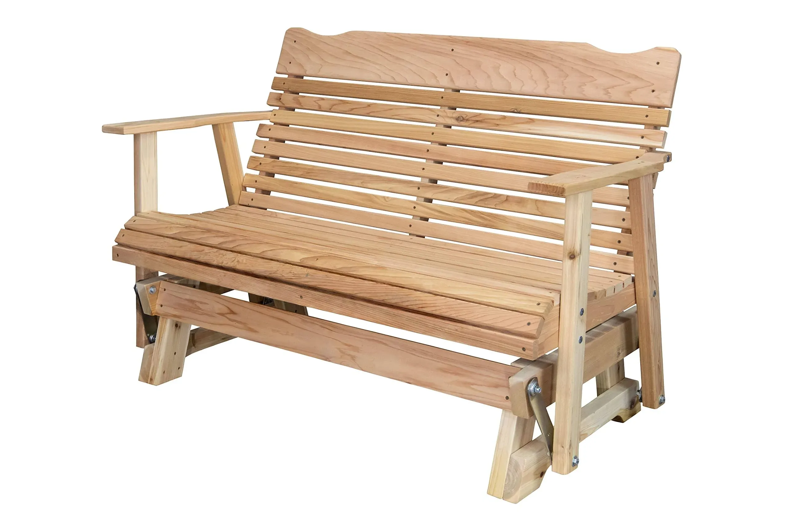 4' Natural Cedar Outdoor Porch Glider, Amish Crafted