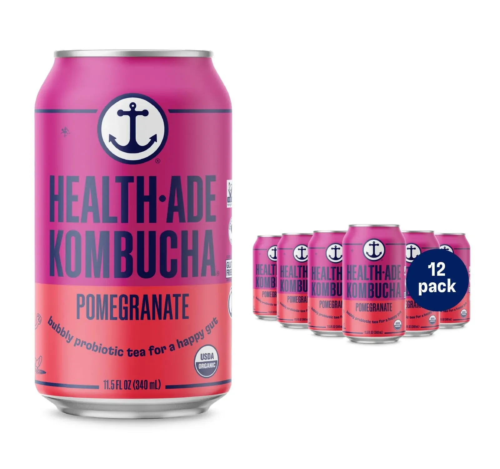 Pomegranate Kombucha in Cans