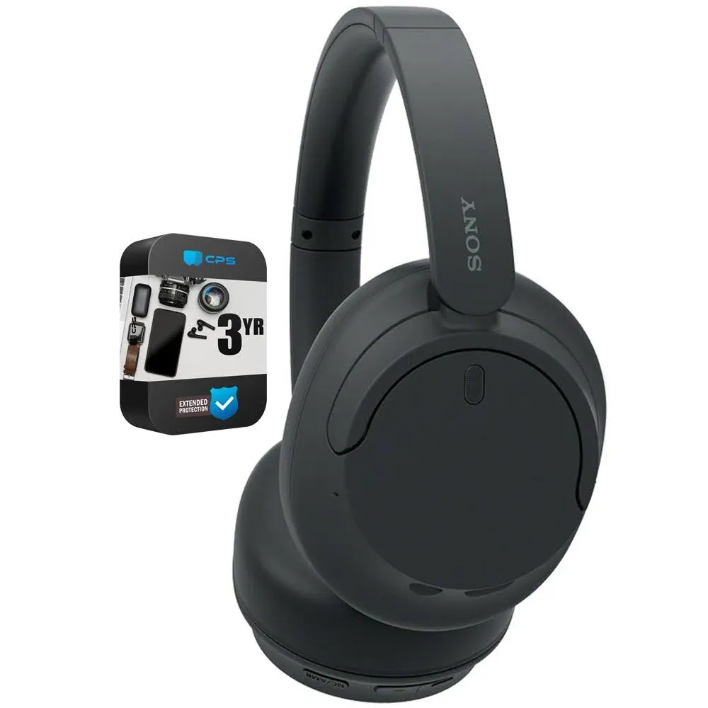 Sony WH-CH720N/B Wireless Noise Cancelling Headphone Black Bundle with 3 YR CPS Enhanced Protection Pack