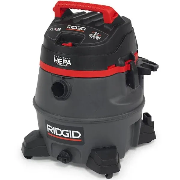 RIDGID 50368 RV2400HF 14 Gal Red HEPA Wet/Dry Vac