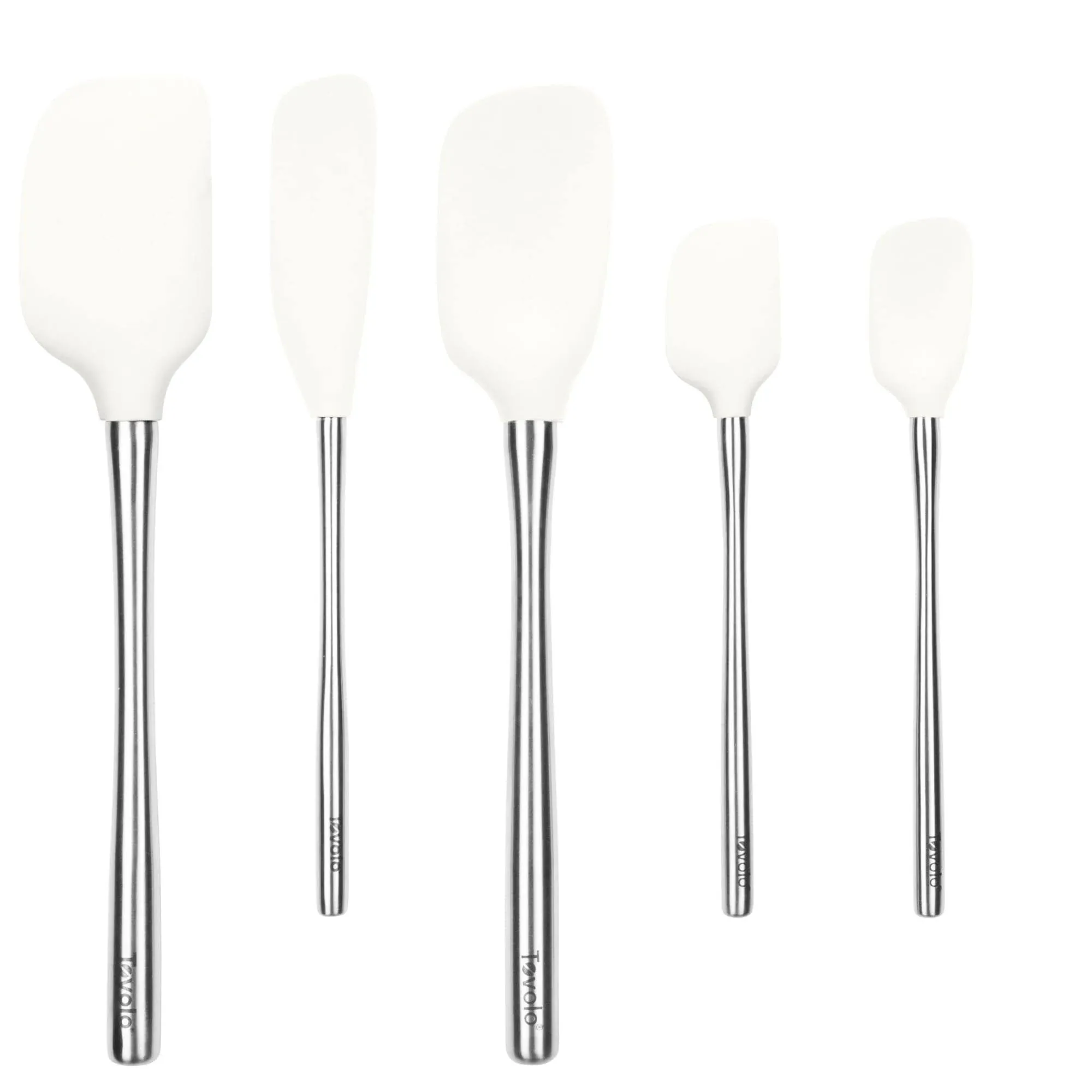 Tovolo Flex-Core Stainless Steel Handled 5-Piece Spatula Set (Charcoal)