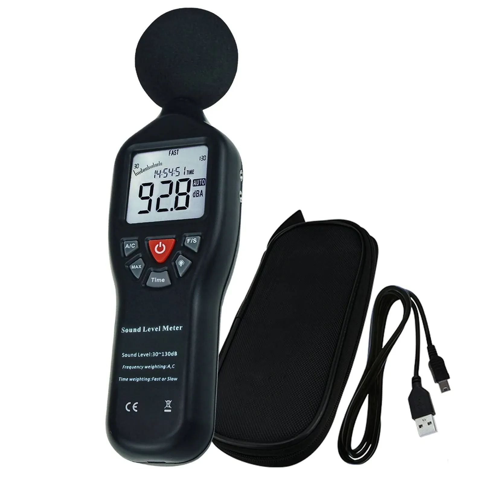 SLM24TK Digital Sound Level Meter with High Accuracy Measuring 30dB-130dB