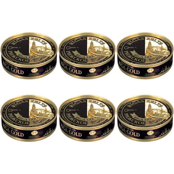 Riga Gold Sprats in Oil Size:Pack of 6