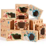 JOYIN 24 PCS Christmas Cookie Gift Baking Box 8.75" x 5.75" x 2.75” with Window Auto-Popup for Pastries, Cupcakes, Cookies, Brownies, Donuts Gift-Giving