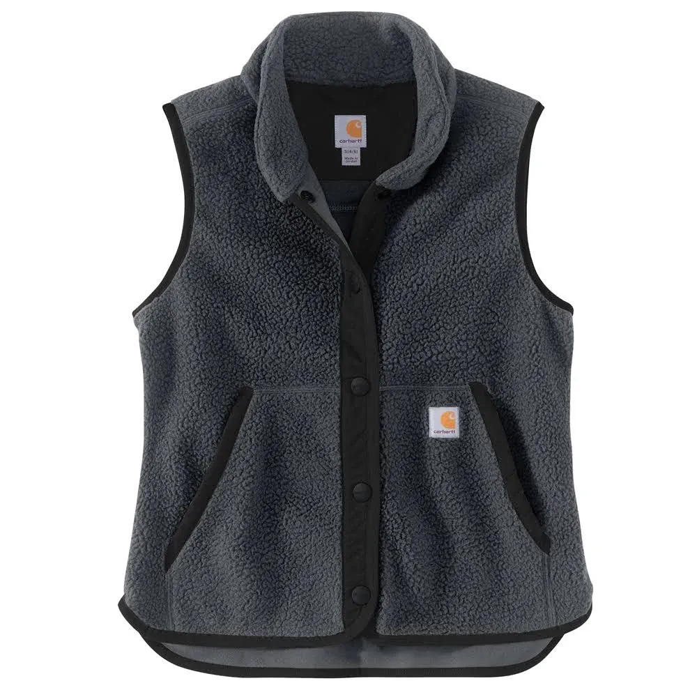 Carhartt 104924 Women's Fleece Button Front Vest - Granite Heather 3X-Large Plus