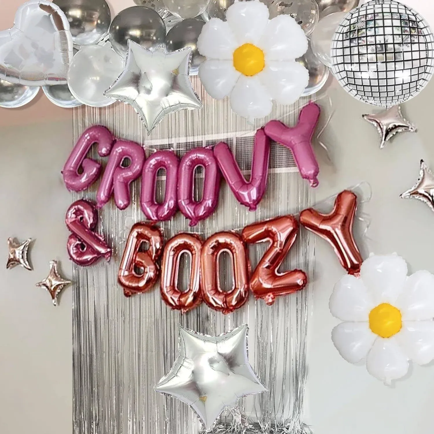 Groovy & Boozy Balloons Groovy and Boozy Bachelorette Party Decoration Groovy An