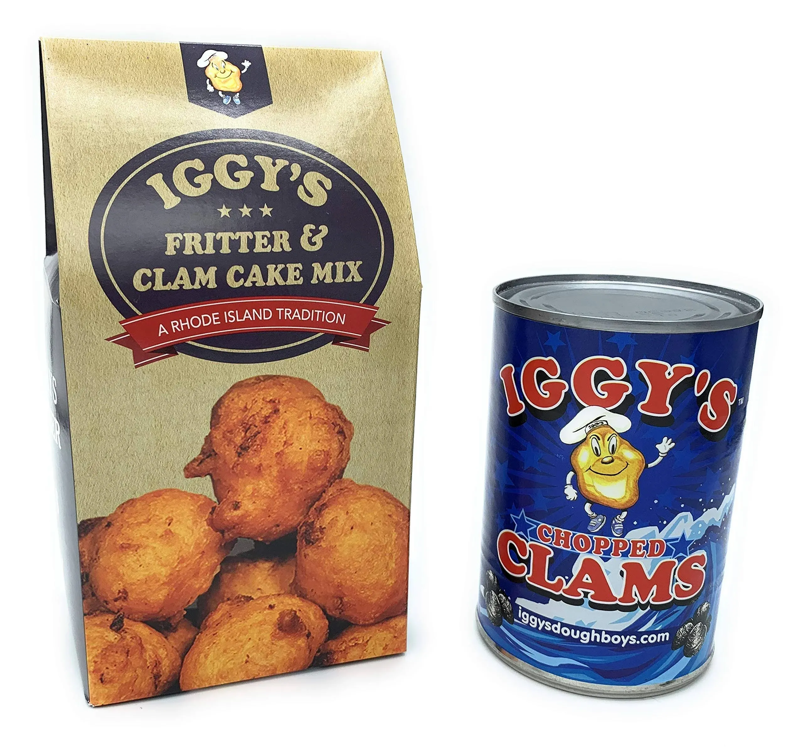 "Iggy's Clam Cake Mix and Chopped Clams (Clam Cakes)"