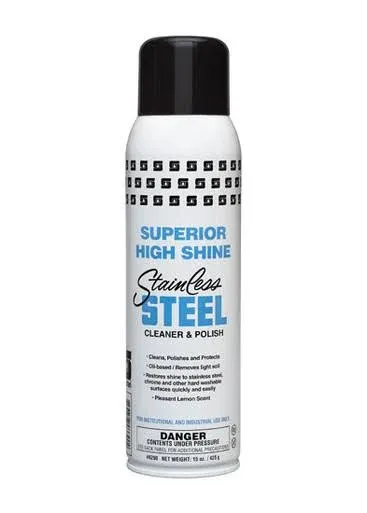 Spartan Superior High Shine Stainless Steel Cleaner & Polish, 20 oz, 12 per Case