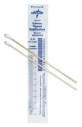 Applicators: Sterile Cotton-Tipped Wood Applicator, 6&#034;, 10/Inner Pack