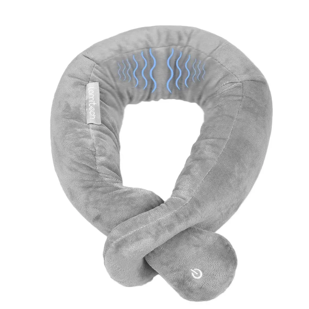 Neck Pillow, Neck Wrap Vibration Massaging Wireless Travel Pillow Soft Touch ...