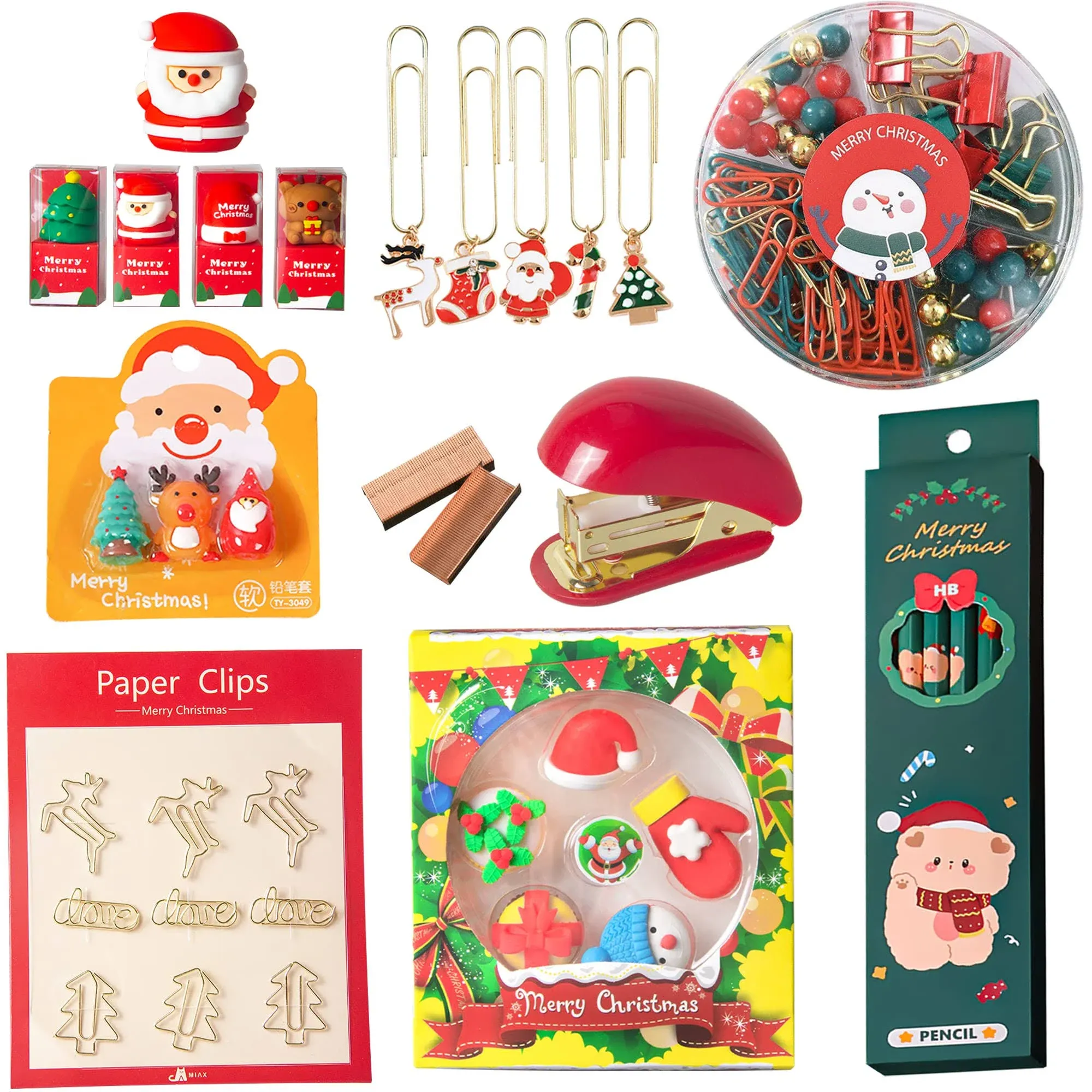 Saderoy Office Supplies Set, Desk Stationery Accessories Kit, Including Christmas ...