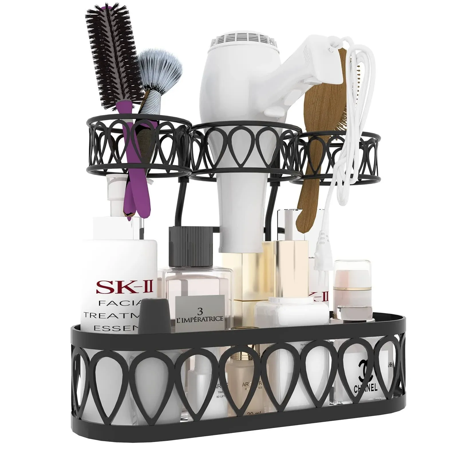 GILLAS Hair Tool Organizer, Hair Dryer and Styling Holder Organizer Wall Mounted ...