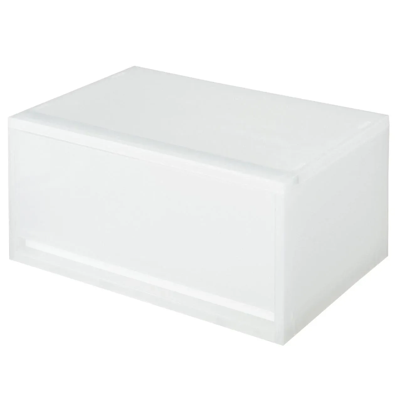 MUJI Polypropylene A4 Size Drawer Deep Storage Case, 37 cm Width x 26 cm Depth x 17.5 cm Height, White