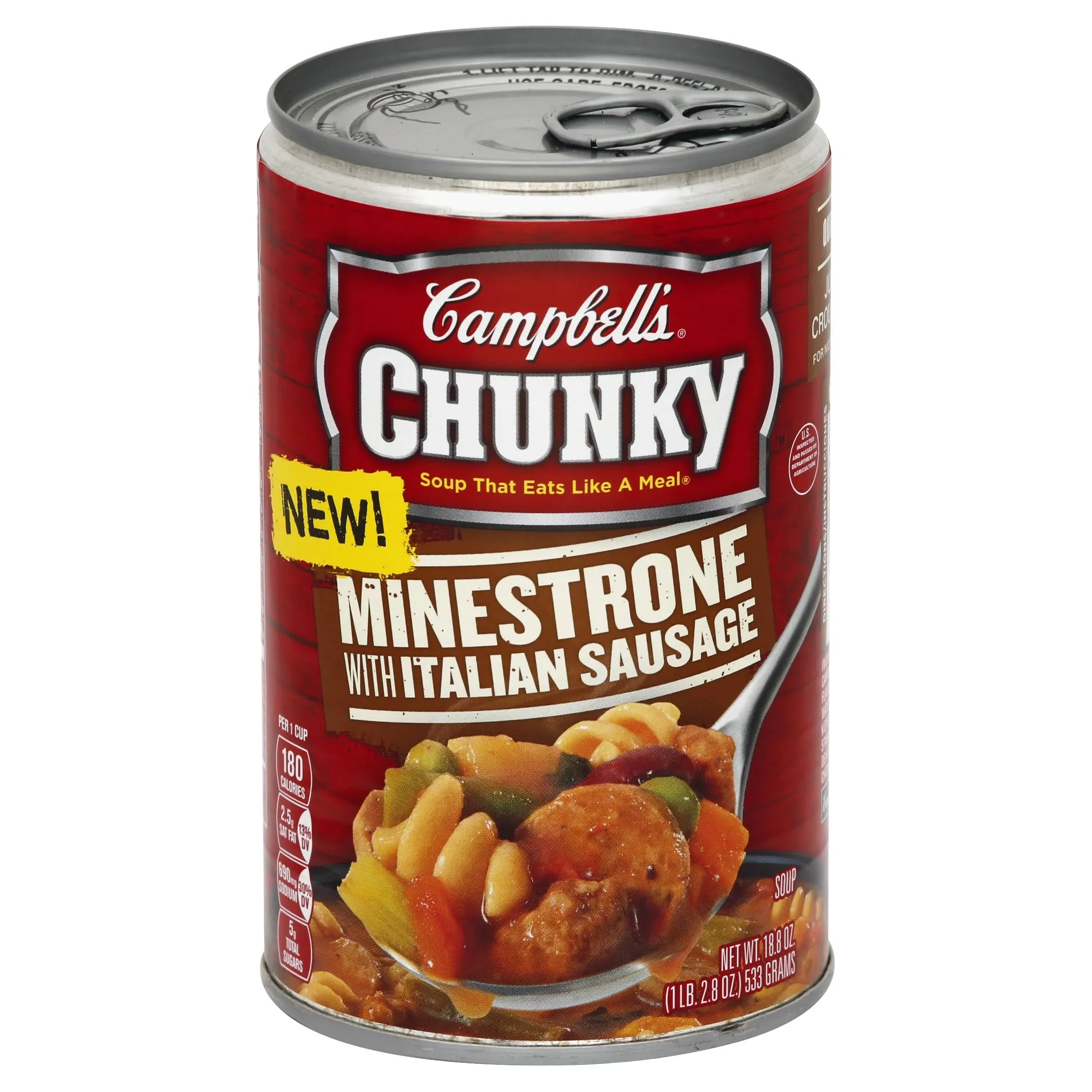 Campbell's Chunky Soup, Minestrone with Italian Sausage - 18.8 oz