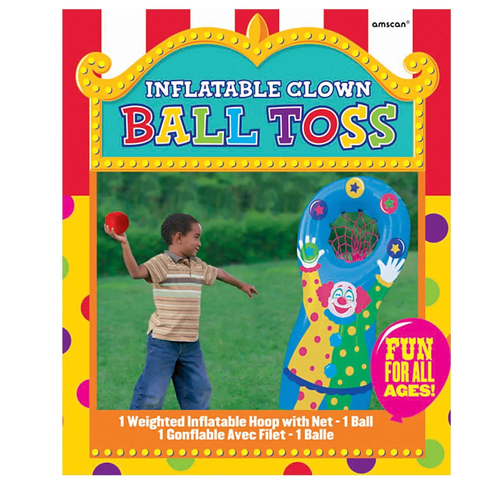 Inflatable Clown Ball Toss Game