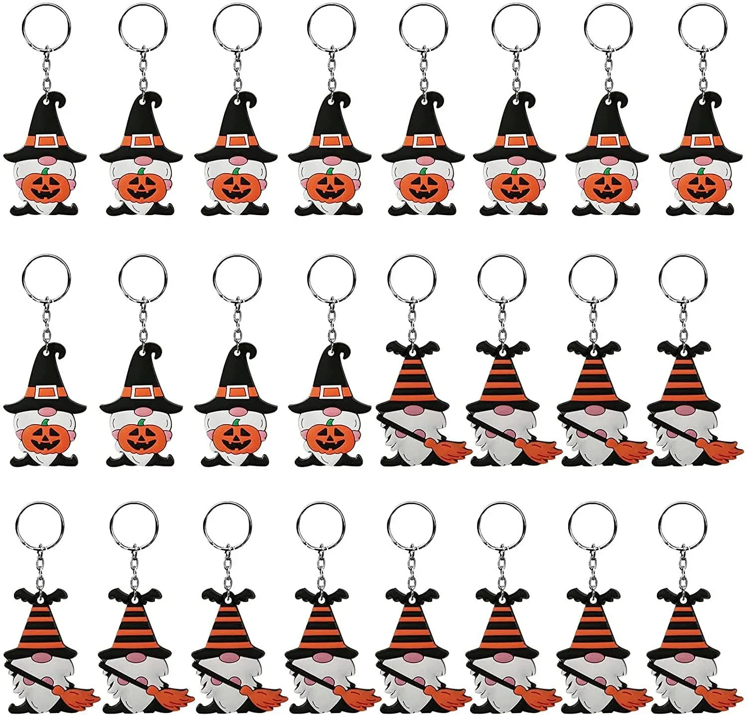 Mirabuy 24 Pcs Halloween Gnome Keychains for Halloween Party Favors, Party Bag ...