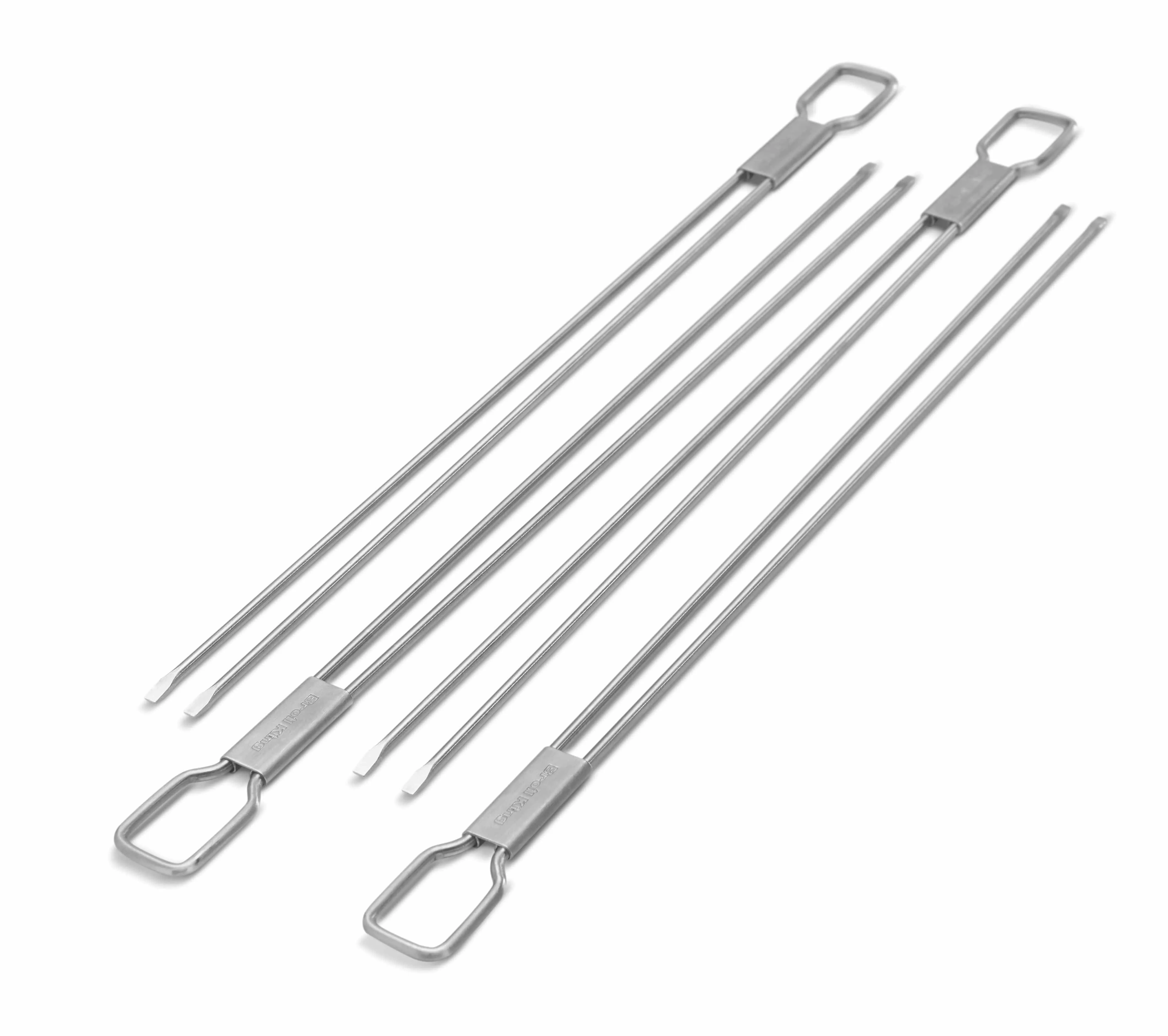 Broil King 4 Piece Stainless Steel Dual Prong Skewers - 64049