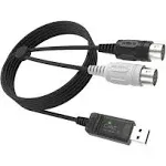 CME U2MIDI Pro - High-speed USB MIDI cable - 6.5ft - 1-in-1-out MIDI-to-USB interface - Plug & Play USB-to-MIDI adapter for computer/laptop/PC to MIDI instrument/device - compatible with Win/Mac