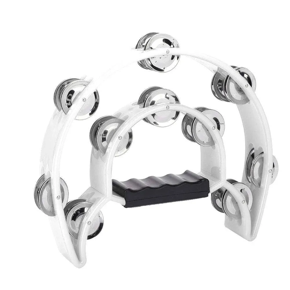 Tbest Hand Tambourine Double Row Jingle Handbell Tambourine Percussion Musical I