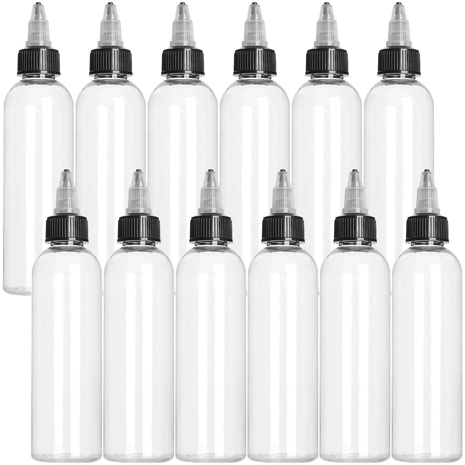 SENENQU 32pcs Round LDPE Plastic Squeeze Bottles Natural Boston Round Bottles ...