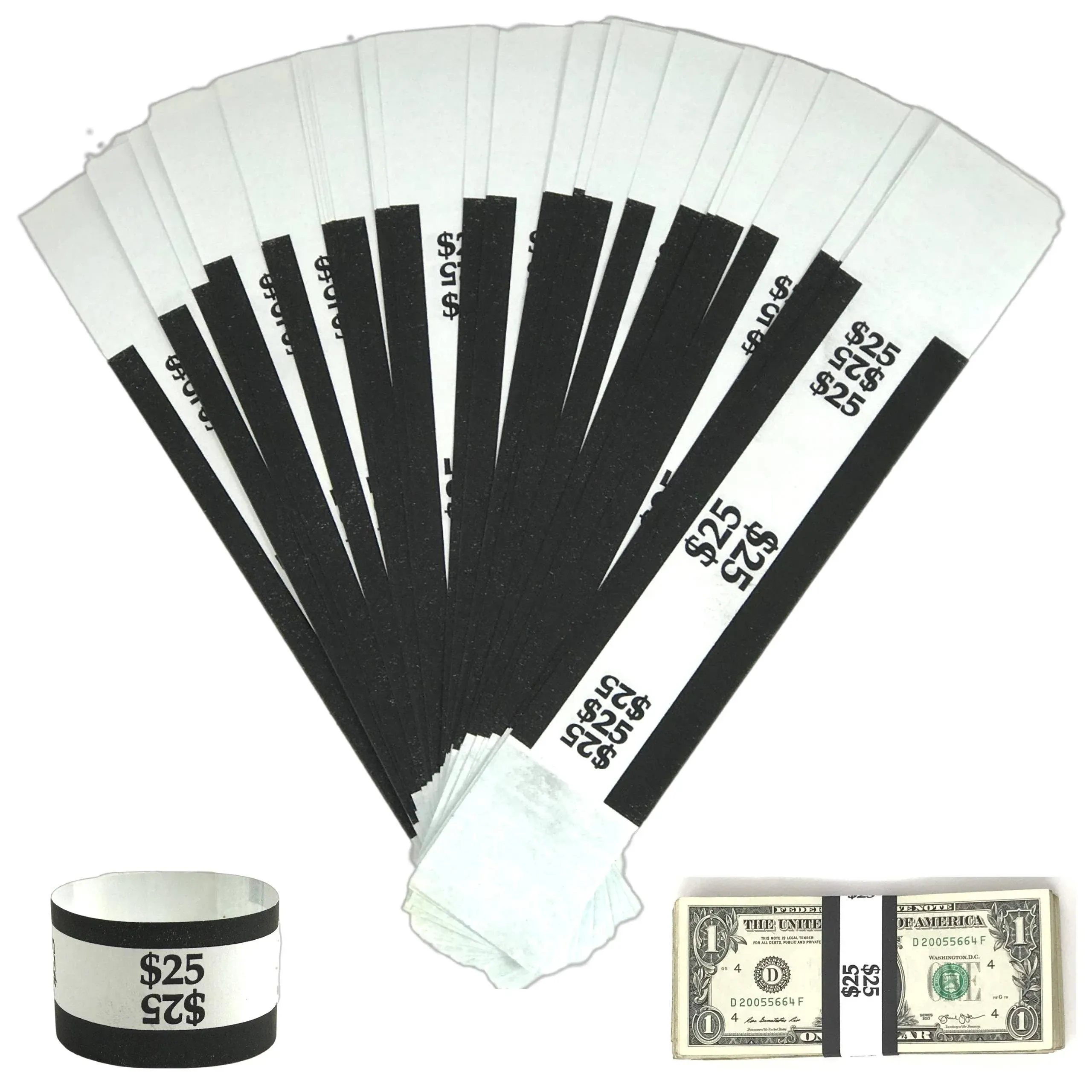 J Mark Money Bands Currency Sleeves Straps Made in USA (Pack of 330 for Self ...