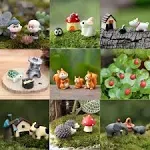 40pcs 9 Scenarios Fairy Garden Figurines Miniature Accessories, Micro Landscape