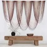 IOWER Macrame Wall Hanging Pink Dip-Dyed Large Macrame Wall Decor For Living Room Boho Fiber Art 57" W x 41" L