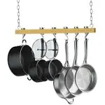 Cooks Standard 36-Inch Ceiling Mounted Wooden Pot Rack