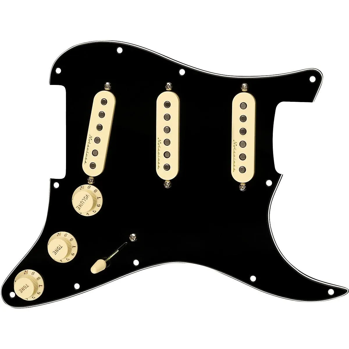 Fender Vintage Noiseless Prewired Stratocaster Pickguard - 3-Ply Black, New!