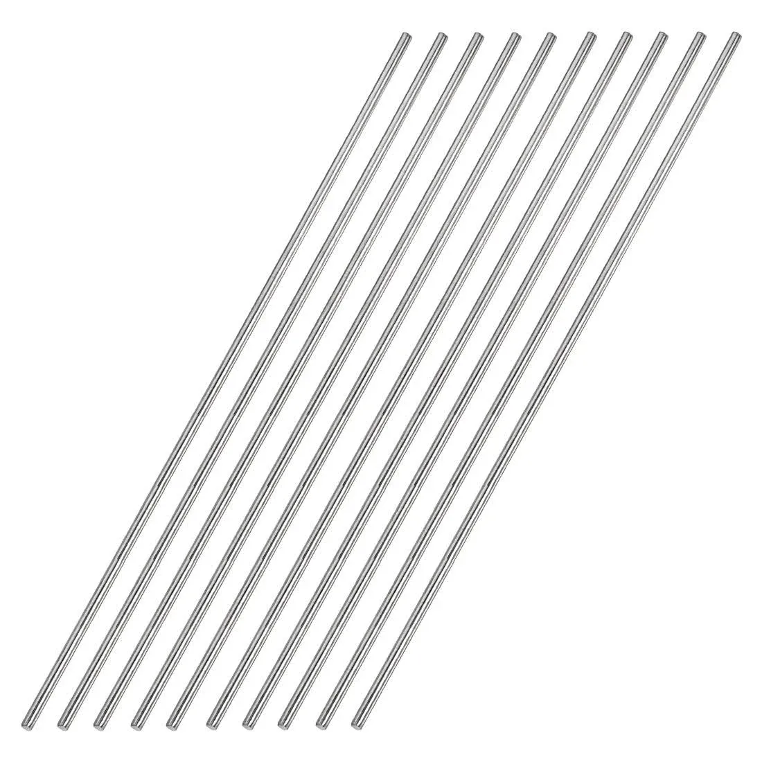 uxcell 2.5mm x 300mm 304 Stainless Steel Solid Round Rod for DIY Craft - 10pcs