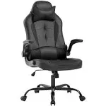 BestOffice PC Gaming Chair Ergonomic Office Chair Desk Chair with Lumbar Support Flip Up Arms Headrest PU Leather Executive High