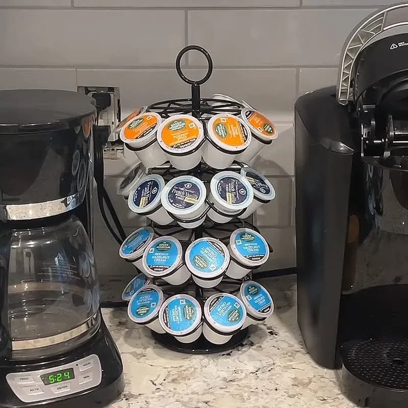 Coffee Pod Carousel Holder Organizer with 36 Cup Pods