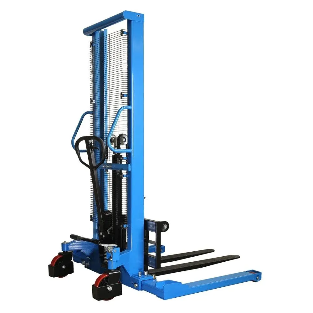 Eoslift 63" Lift 2200 lb Load Hydraulic Adjustable Fork Stacker