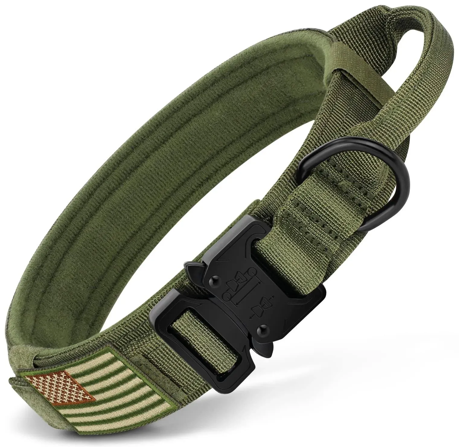 Erbine Strong Tactical Dog Collar, Military Dog Collar with Durable Handle, Thick ...