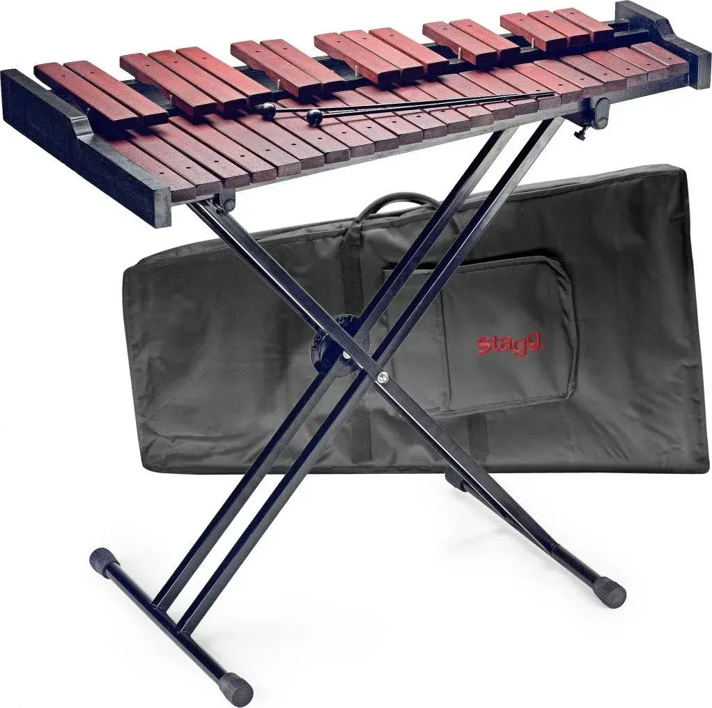 Stagg 37 Bar Xylophone Set with Stand and Bag