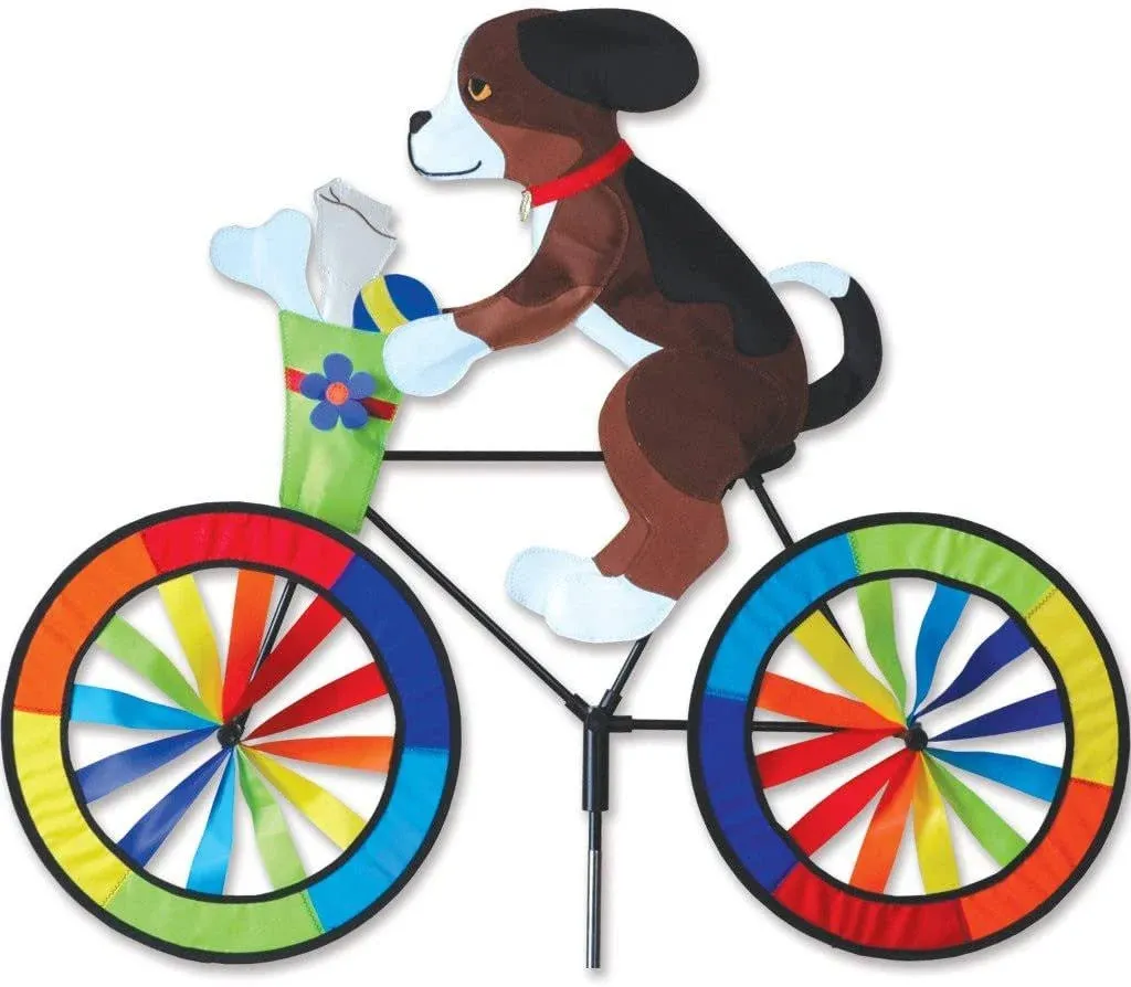 30" PUPPY on a Bike Spinner, Whirligig, Garden Stake by Premier Design