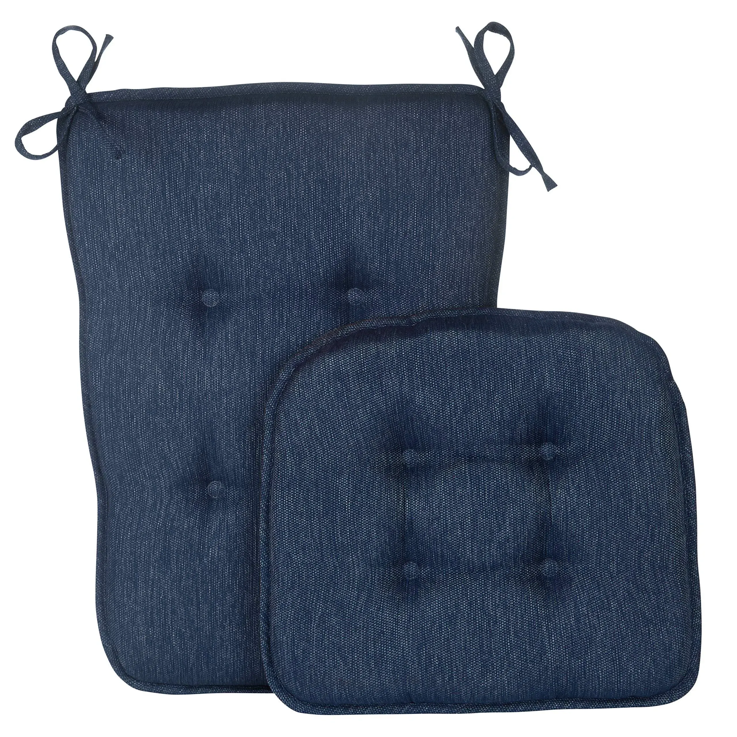 Klear Vu Embrace 2 Piece Gripper Rocking Chair Cushion Set; Blue