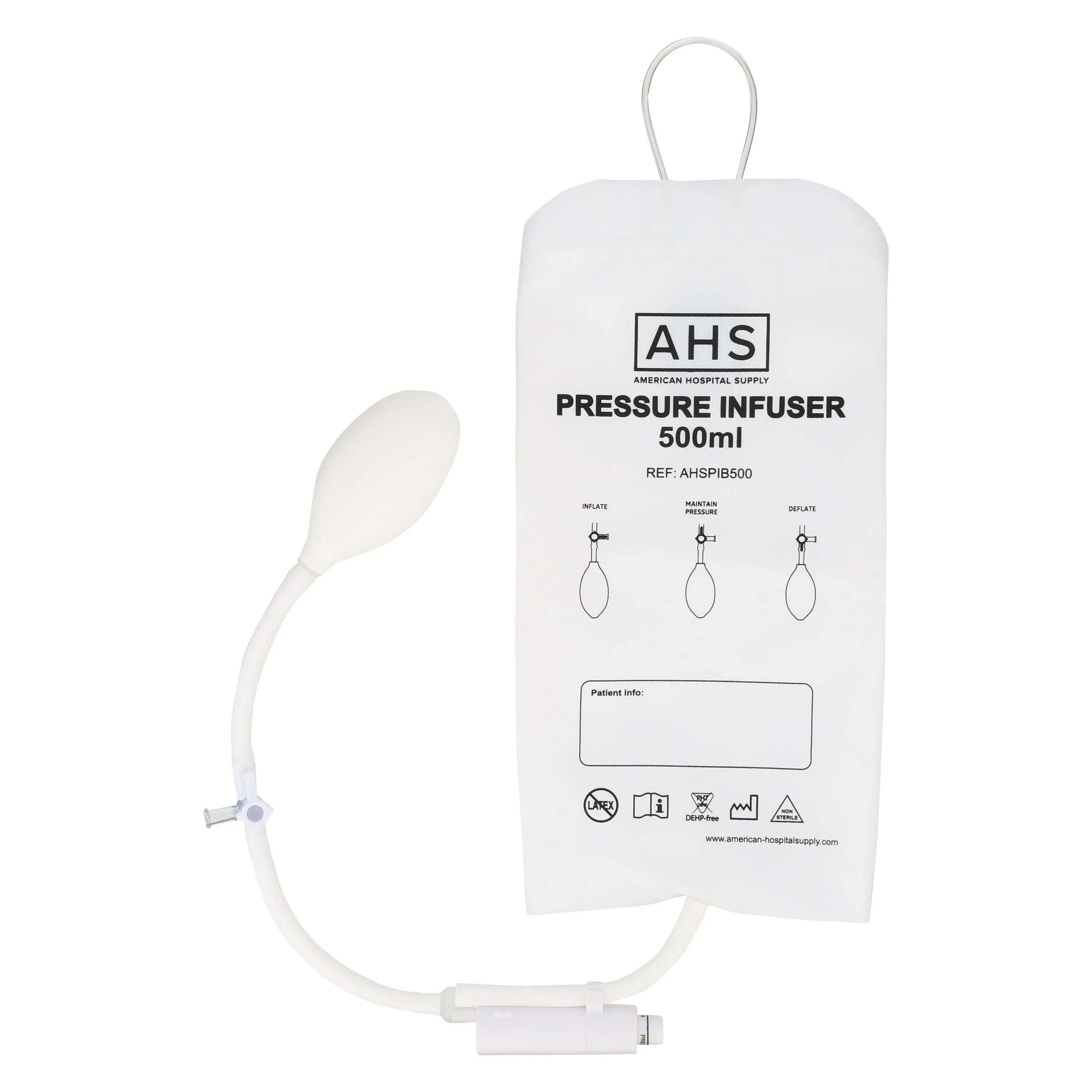 American Hospital Supply 500ml Pressure Infusion Bag | 1 Each, Men's, Size: 500 ml