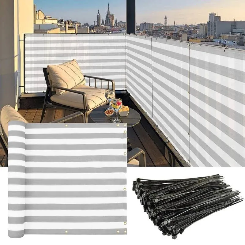 Coarbor 3&#039;x50&#039; Balcony Privacy Fence Screen Mesh Balcony Cover for Balcony Po...