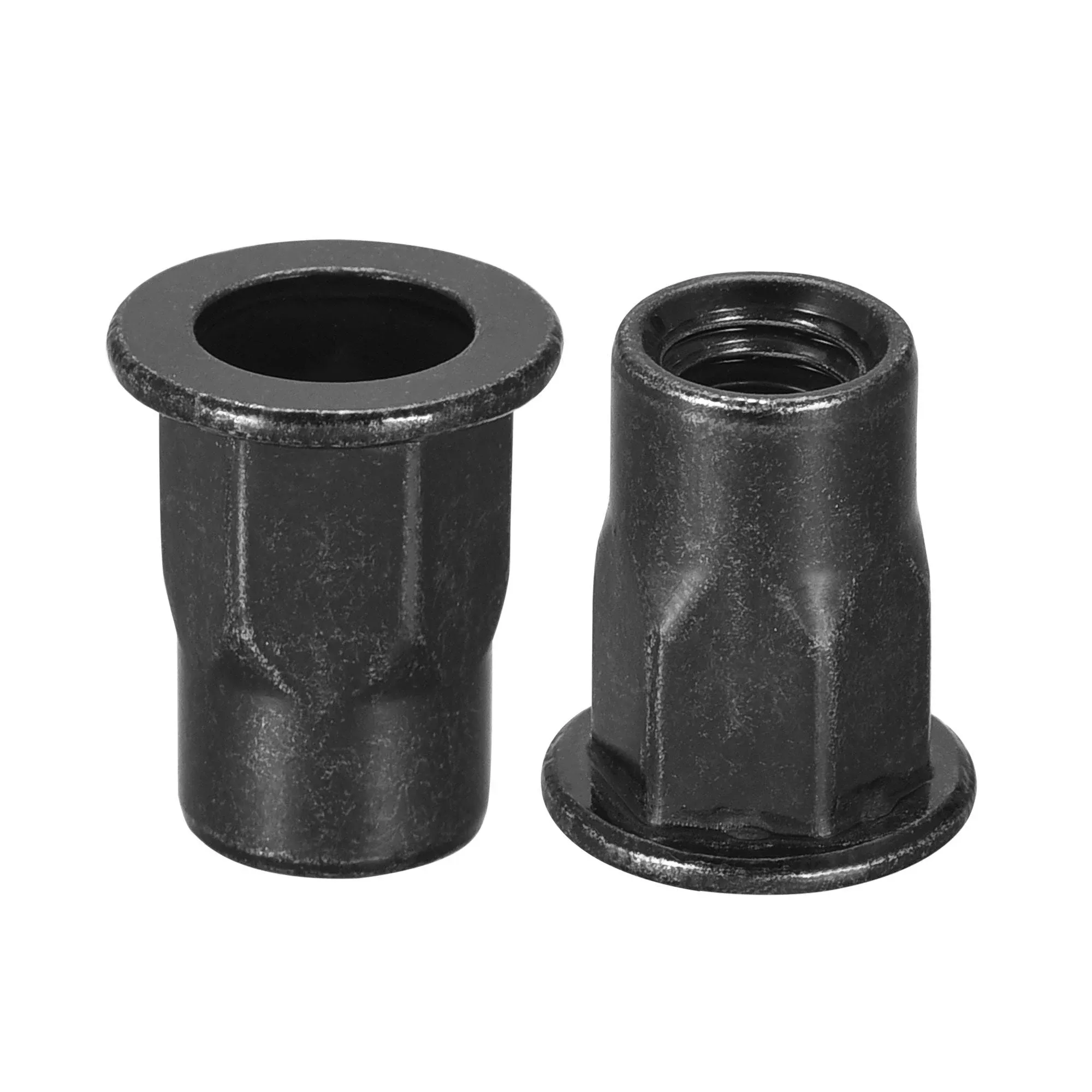 Uxcell Rivet Nuts Thread Half Hexagonal Carbon Steel Flat Head Threaded Nut ...