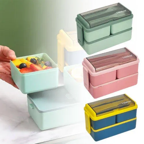 Ylebs Bento Box Lunch Containers for Adults 5 cup,bento Boxes with 4 Compartments ...