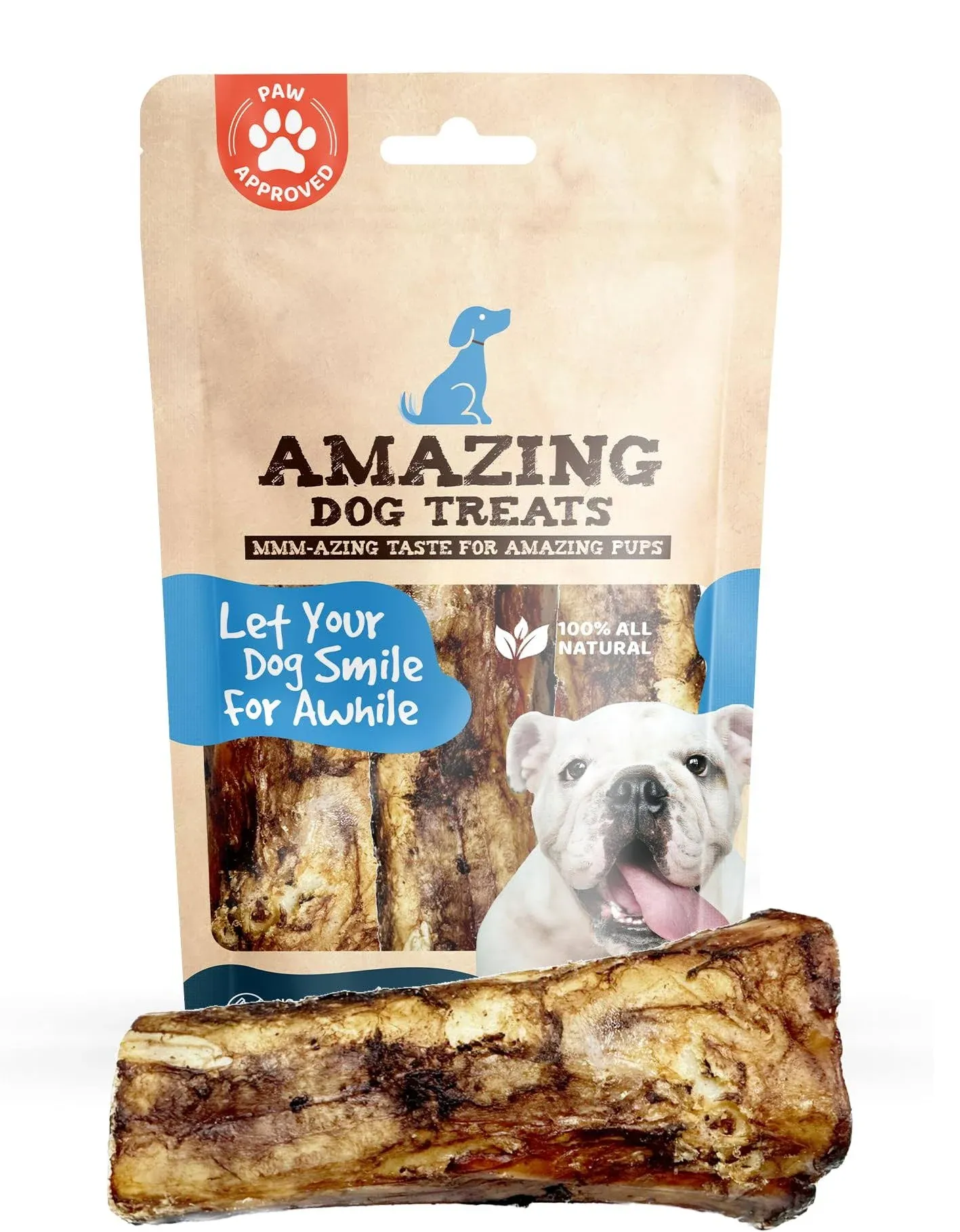 Amazing Dog Treats 5-6 Inch Meaty Beef Marrow Bones Best Bones for Dogs