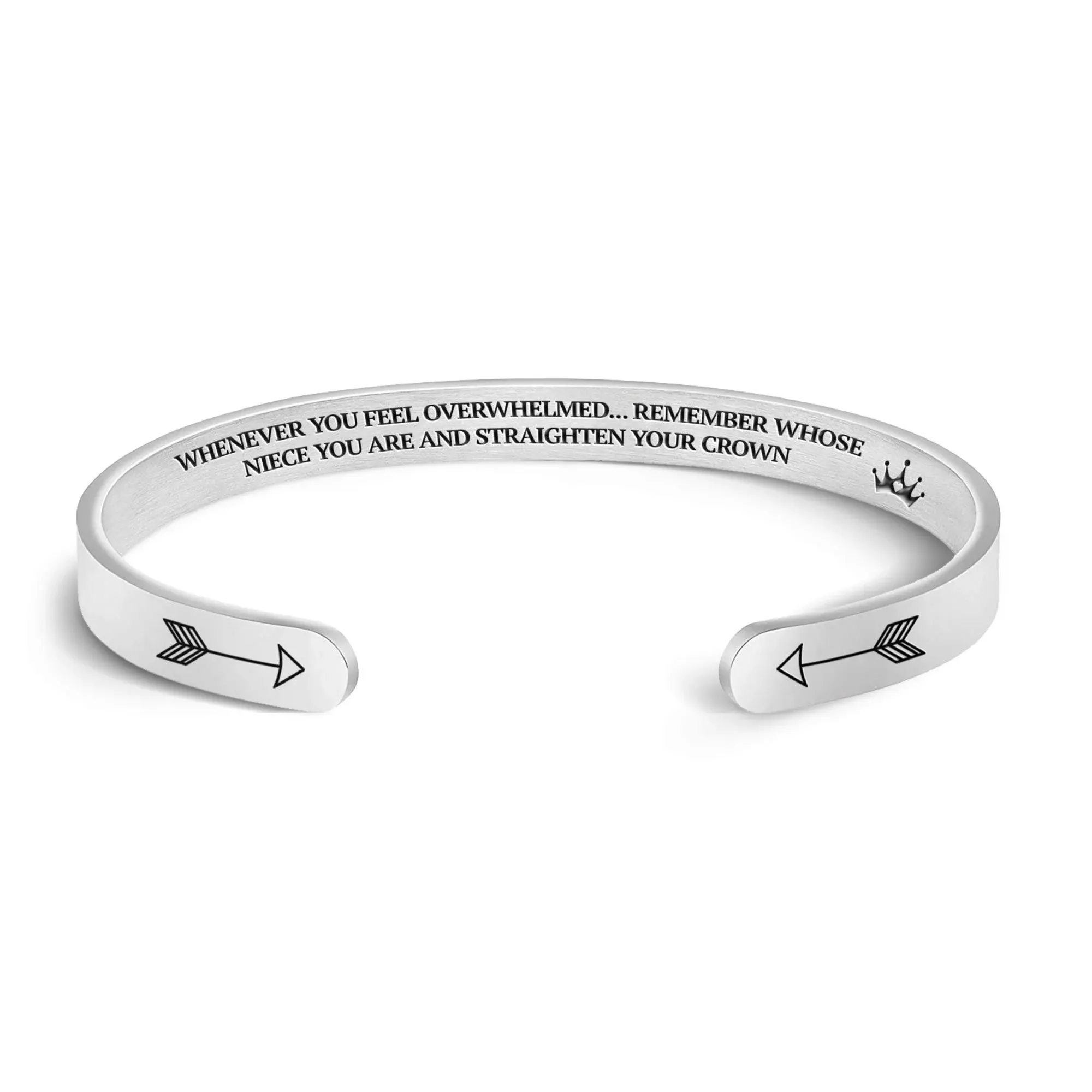 Mint & Lily Silver Cuff Bracelet – Hypoallergenic Motivational Bracelets ...