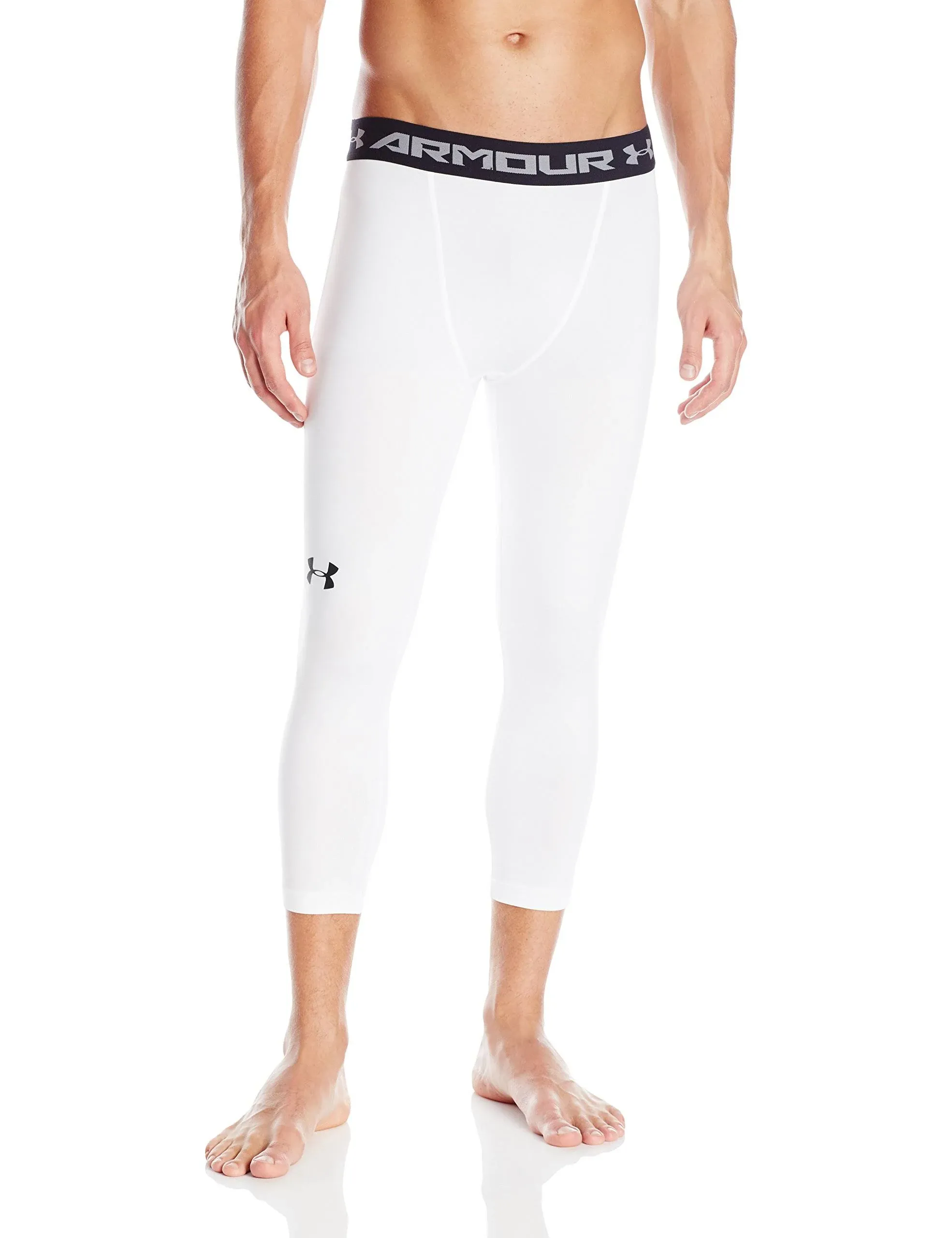 Under Armour Heatgear White Armour Compression Leggings Men&#039;s NWT