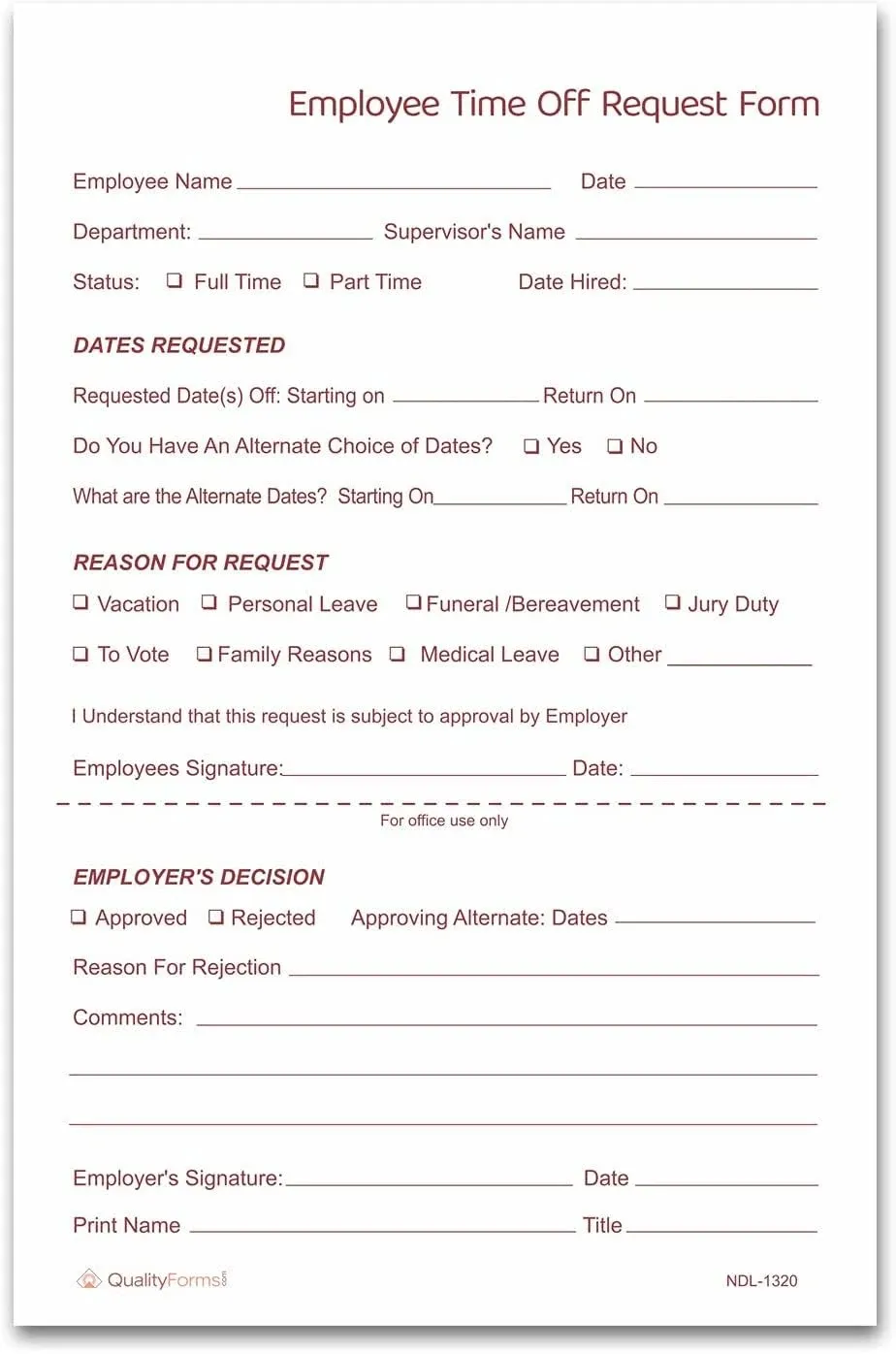 Maintenance Request Forms on 2 Part Carbonless Paper (Pack of 100)