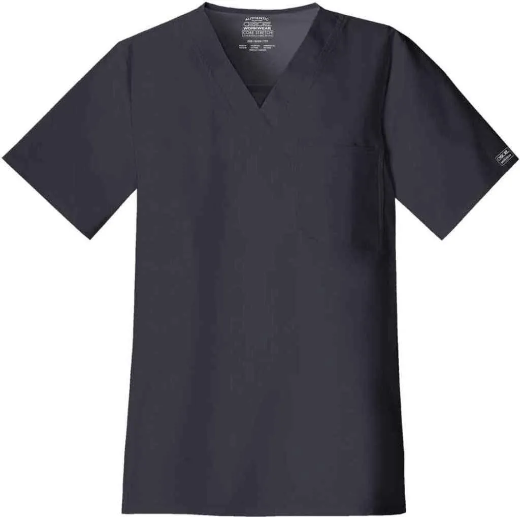 Pewter Cherokee Scrubs Workwear Core Stretch Mens V Neck Top 4743 PWTW